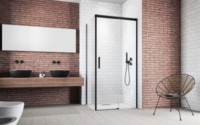 Дверь душевого уголка Radaway Idea Black KDJ 120 R профиль Черный стекло прозрачное