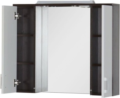 Зеркало со шкафом Aquanet Тиана 90 172399 Венге Белый