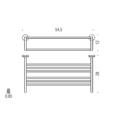 Полка для полотенец Colombo Design Basic B2787 Хром