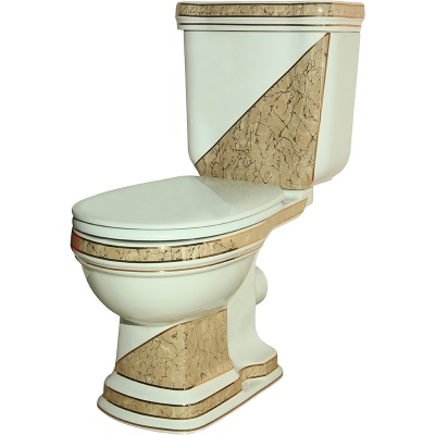 Унитаз компакт Creavit Klasik KL310-11CB00E-PB00 Белый с декором без бачка и сиденья