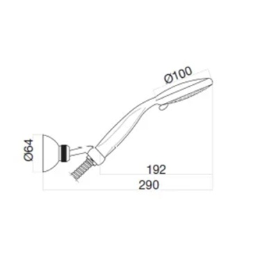 Душевой гарнитур Webert AC0489740 Белый матовый