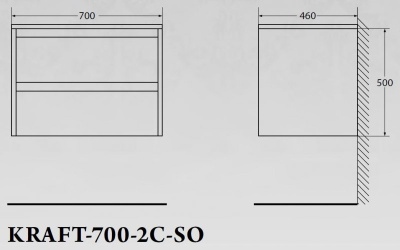 Комплект мебели для ванной BelBagno SET-KRAFT-700-RNN-CDEC-BB344-LOY-GRT-600/800 с зеркалом и смесителем Rovere Nebrasca Nature, столешница - Cemento Decorato (с нанесением узора)