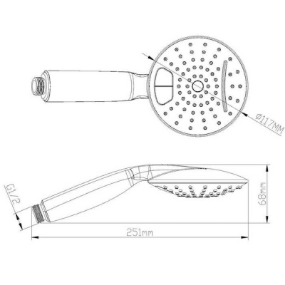 Ручной душ D&K DC1101601 Хром