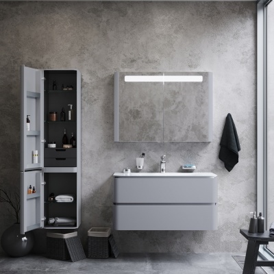 Шкаф пенал AM.PM Sensation 40 L M30CHL0406FG подвесной Серый шелк