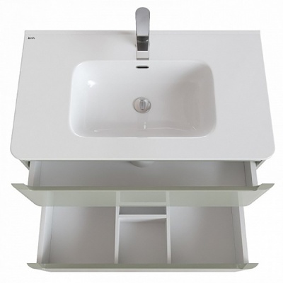 Тумба с раковиной Iddis Edifice 80 подвесная Фисташково-серая