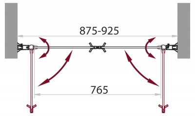 Душевая дверь BelBagno Sela B-2 90 профиль Хром стекло прозрачное