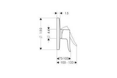 Смеситель для душа Hansgrohe Metris 31685000 Хром