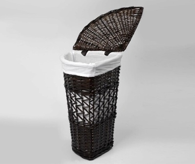 Корзина для белья WasserKRAFT Salm 40x40x57 WB-270-L с крышкой Коричневая