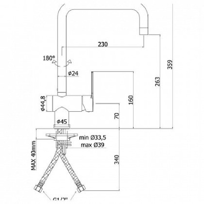 Смеситель для кухни Paffoni West WS980CR Хром