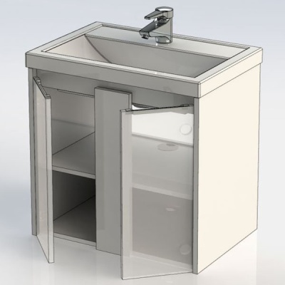 Тумба под раковину Aquanet Клио 70 195721 подвесная Белый Дуб кантри