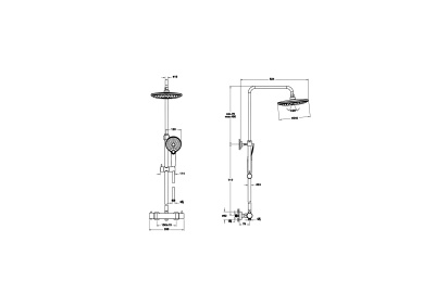 Душевая система Vitra Aquaheat A47205EXP с термостатом Хром
