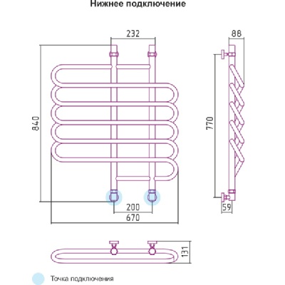 Водяной полотенцесушитель Сунержа Шарм 800x700 Хром