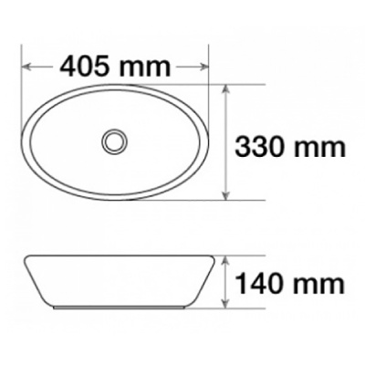 Раковина-чаша CeramaLux 41 7138MB Черная