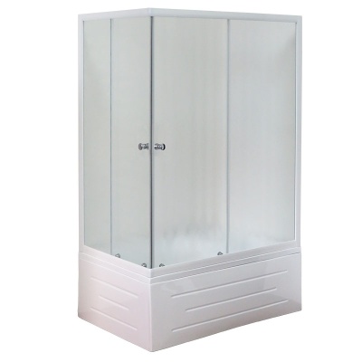 Душевой уголок Royal Bath BP 120х80 RB8120BP-C-R с поддоном профиль Белый стекло матовое