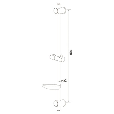 Душевая штанга Latuno L80064 Хром