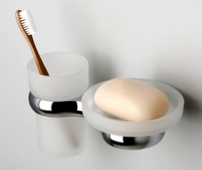 Мыльница настенная со стаканом WasserKRAFT Berkel K-6826 Хром