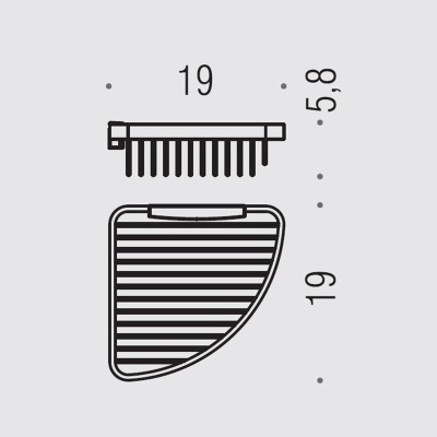 Полка корзина Colombo Design Angolare B9649 Хром