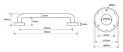 Поручень для ванны Bemeta Help 301100204 Белый