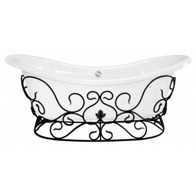 Ванна из искусственного камня Castone Корсика 190x86 на ножках Белая