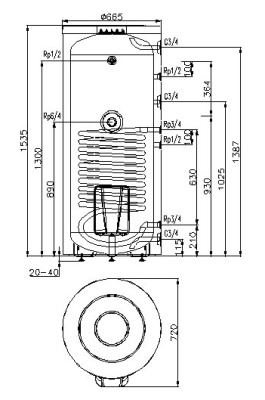 Водонагреватель HAJDU STA 400 C Белый