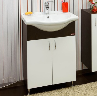 Тумба с раковиной Sanflor Мокко 60 Н0000000035 Венге Белая