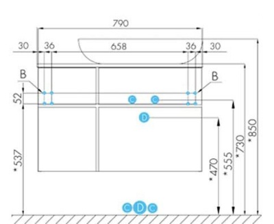 Тумба под раковину Акватон Мишель 80 1A244501MIX30 подвесная Дуб рустикальный Фьорд