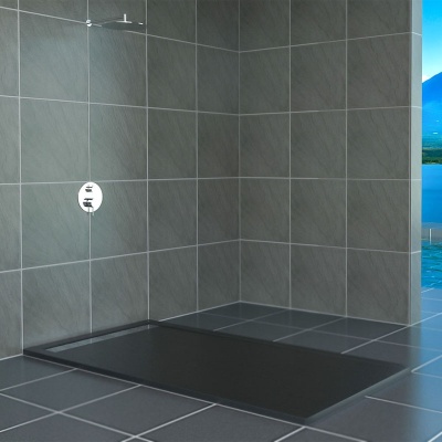 Душевой поддон из искусственного камня RGW STM-168G 80x160x3 Серый