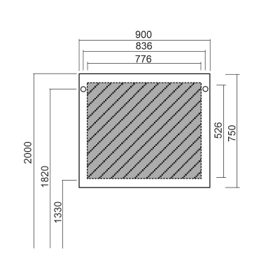 Зеркало Diborg Hanna 90 77.8106 с подсветкой с подогревом и сенсорным выключателем