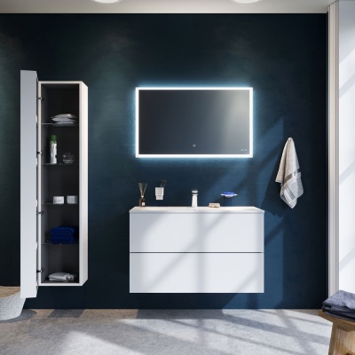 Шкаф-пенал AM.PM Spirit V2.0 35 подвесной L Белый