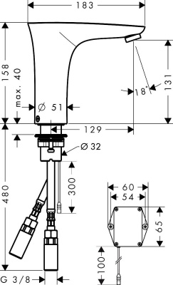 Смеситель для раковины Hansgrohe PuraVida 15170000 Хром