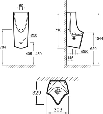 Писсуар Jacob Delafon Struktura EZA222-00 Белый