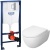 Комплект унитаза AM.PM Awe C111738WH с инсталляцией Grohe Rapid SL 38772001 с сиденьем Микролифт и клавишей смыва Хром