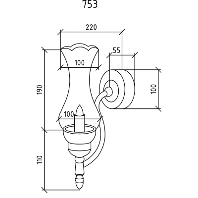 Светильник Boheme 753 Бронза