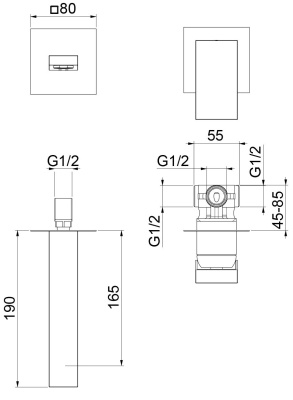 Смеситель для раковины Webert Pegaso PE830606015 Хром