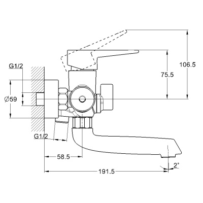 Смеситель для ванны G-Lauf NUD3-A045 Хром