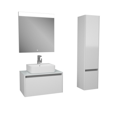 Тумба под раковину Diborg Hanna 70 77.8214 подвесная Белая матовая