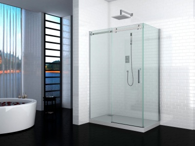 Душевой уголок Cerutti SPA Cezares 120x90 профиль Хром стекло прозрачное