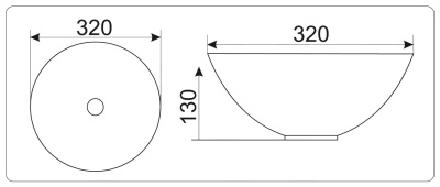 Раковина-чаша CeramaLux 32 489 Коричневая Серая