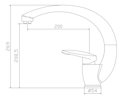 Смеситель для кухни Seaman Eco Venice SSN-0900 Сталь
