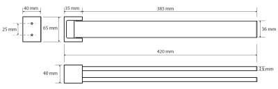 Полотенцедержатель Bemeta Gamma 145804102 поворотный Белый