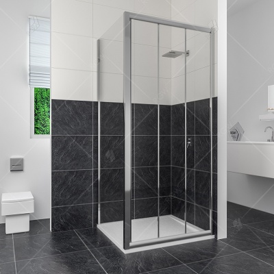 Душевой уголок RGW Classik CL-30 100x100 профиль Хром стекло прозрачное