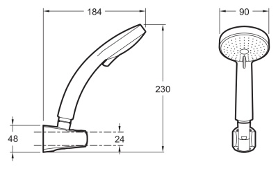 Душевой гарнитур Jacob Delafon Citrus E12904-CP Хром