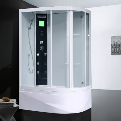 Душевая кабина Orans SR-86155 L 130x90 с гидромассажем профиль Белый задние стенки Белые