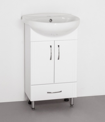 Тумба под раковину Style Line Эко Стандарт 9 1 Б Канны 50 Белый глянец