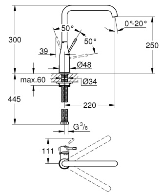 Смеситель для кухни Grohe Essence New 30269000 Хром