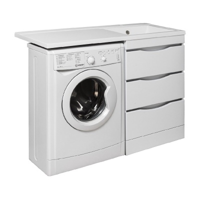 Тумба с раковиной Runo Орион 60 левая Белая