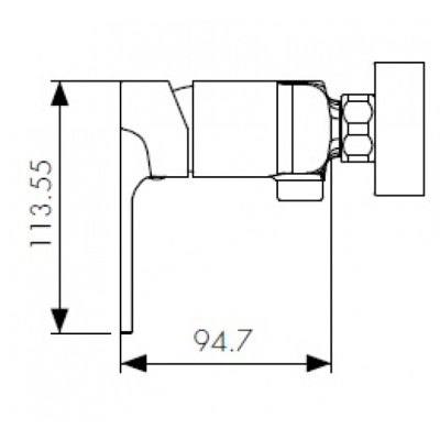Смеситель для душа Kaiser Linear 59177 Хром