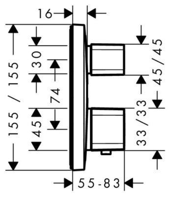 Смеситель для душа Hansgrohe Ecostat E 15708000 с термостатом Хром