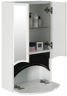 Зеркальный шкаф Mixline Радуга 46 528042 Белый Черный Цветы