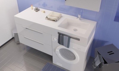 Раковина Kolpa San Kvadra WB 60x50 на стиральную машину Белая